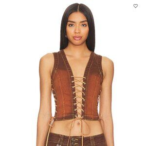 Revolve x Jaded London Sunburst Denim Corset